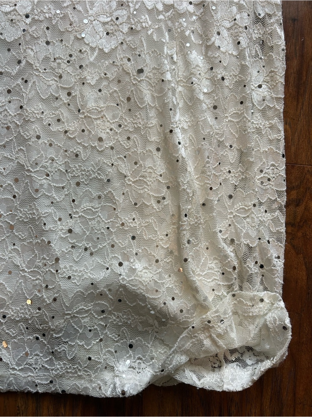 Sleeveless Lace Halter-Style Maxi Dress with Sequins Fairy Whimsical Cottagecore - Picture 11 of 13